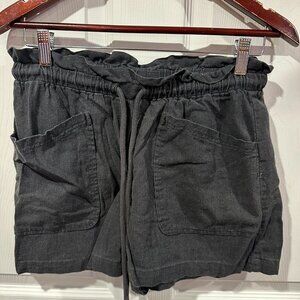 Universal Thread Linen Blend Grey Paperbag Shorts Women's Medium 322